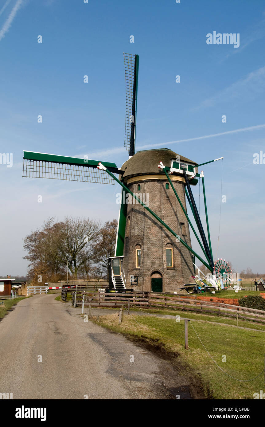 Lijkermolen Koppoel Windmill near Leiden Kager Plassen Netherlands Holland Stock Photo
