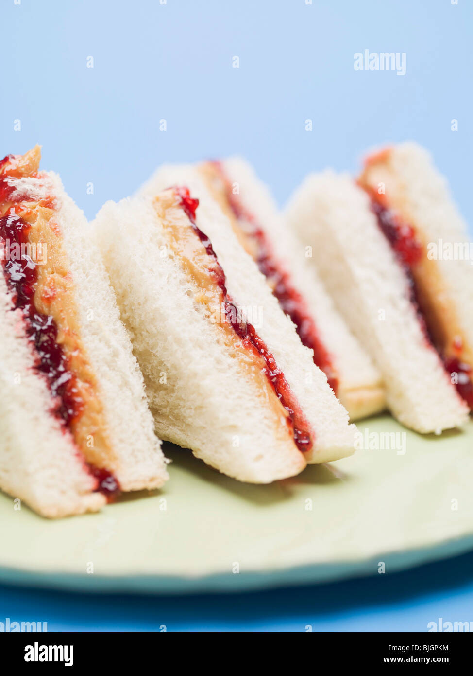 Peanut butter and jelly sandwiches Stock Photo Alamy