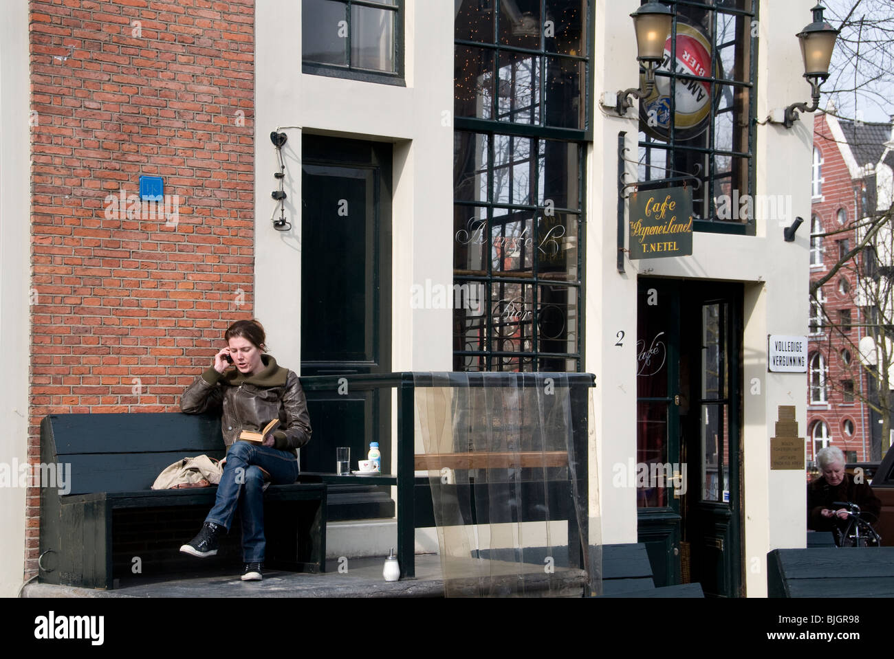 Jordaan cafe Amsterdam Cafe Restaurant bar pub Netherlands Stock Photo