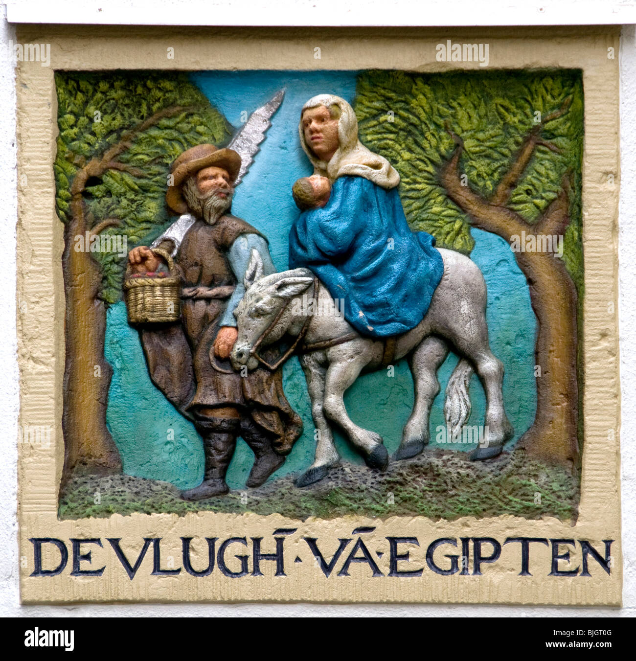flight from Egypt Begijnhof is  the oldest inner courts Amsterdam Netherlands also the site of the English Reformed Church. Stock Photo