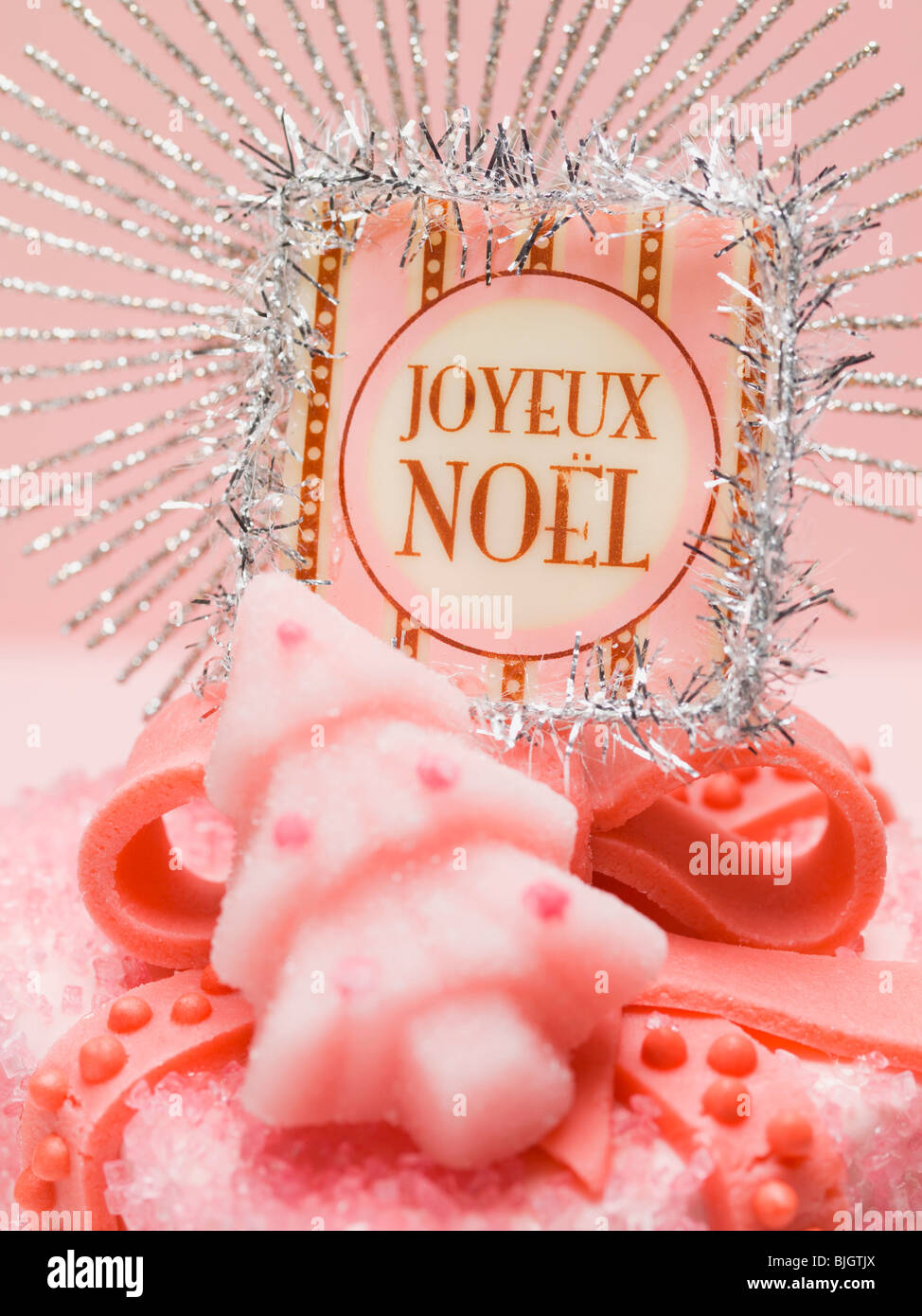 Petit four for Christmas (close-up) - Stock Photo