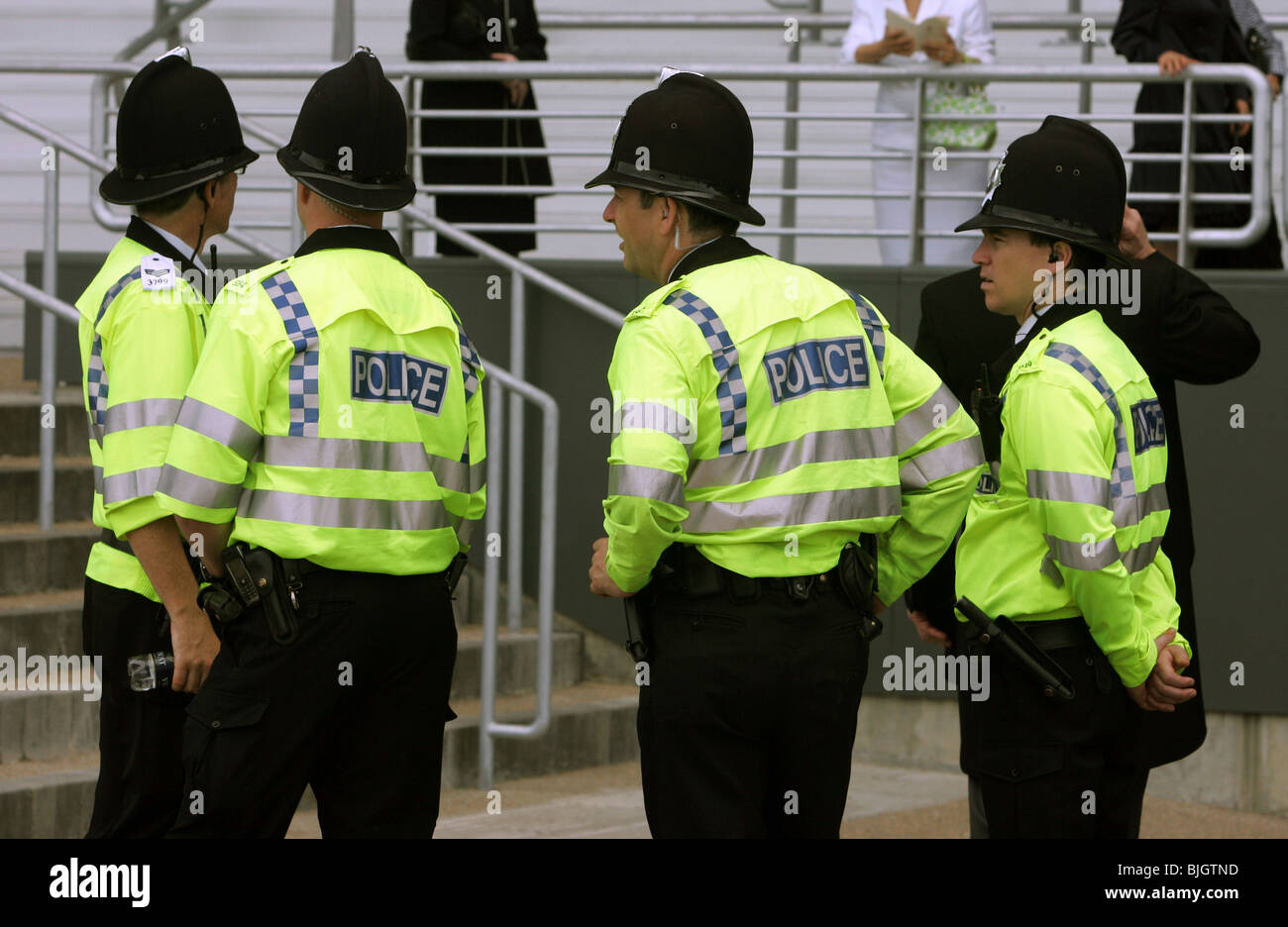 Policemen at the Royal Ascot horse races, Great Britain Stock Photo