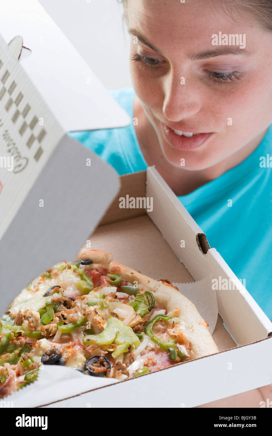 Half open Pizza Box stock image. Image of pizza, cook - 4674195