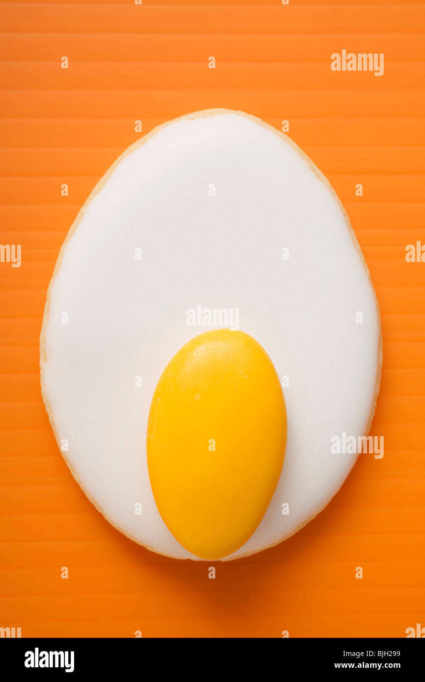 Easter biscuit (fried egg) - Stock Photo