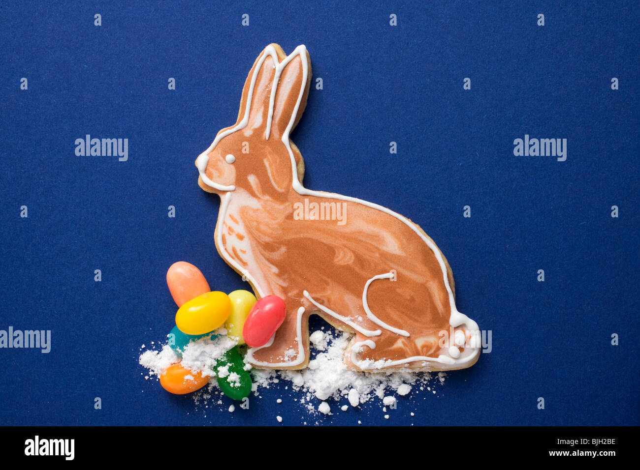 Easter Bunny, jelly beans and sugar Stock Photo Alamy
