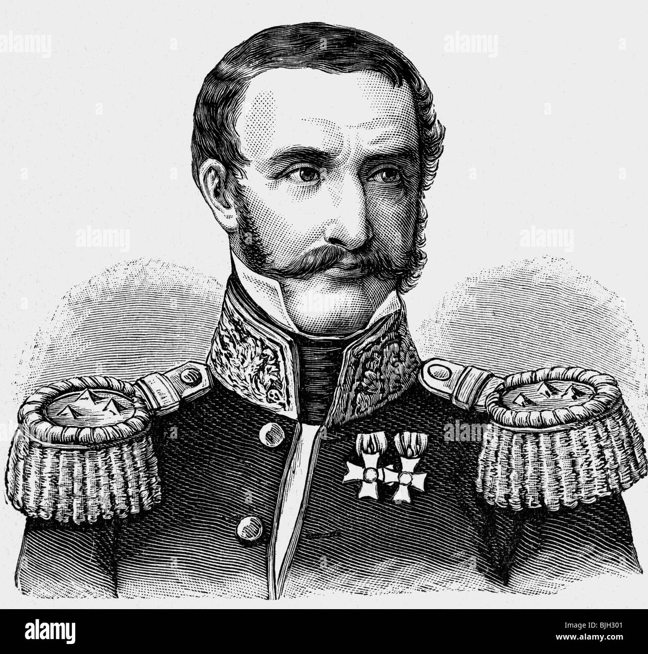 Dembinski, Henryk, 16.1.1791 - 13.6.1864, Polish general, portrait, wood engraving, 19th century,  , Stock Photo