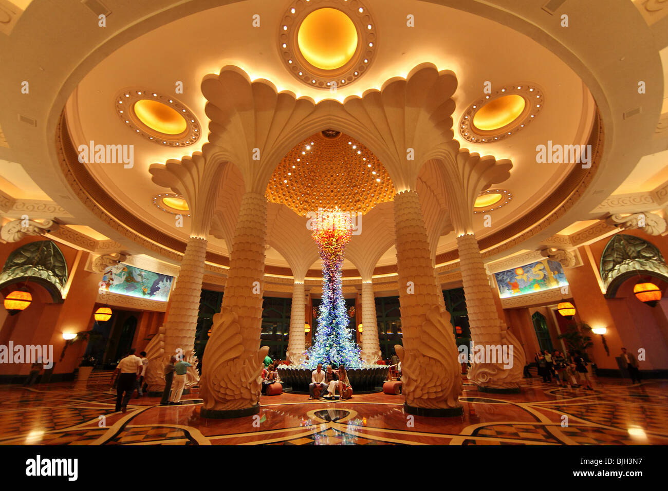The lobby of the Atlantis Hotel, Dubai, United Arab Emirates Stock Photo