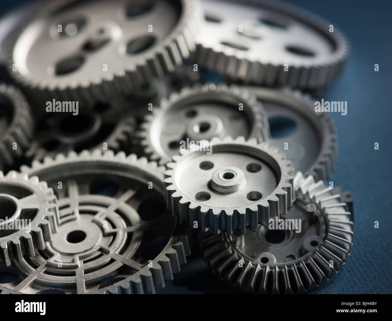 gears piled on top of gears Stock Photo