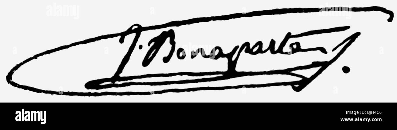 Bonaparte, Jerome, 15.11.1784 - 24.6.1860, King of Westphalia 1807 - 1813, signature, , Stock Photo