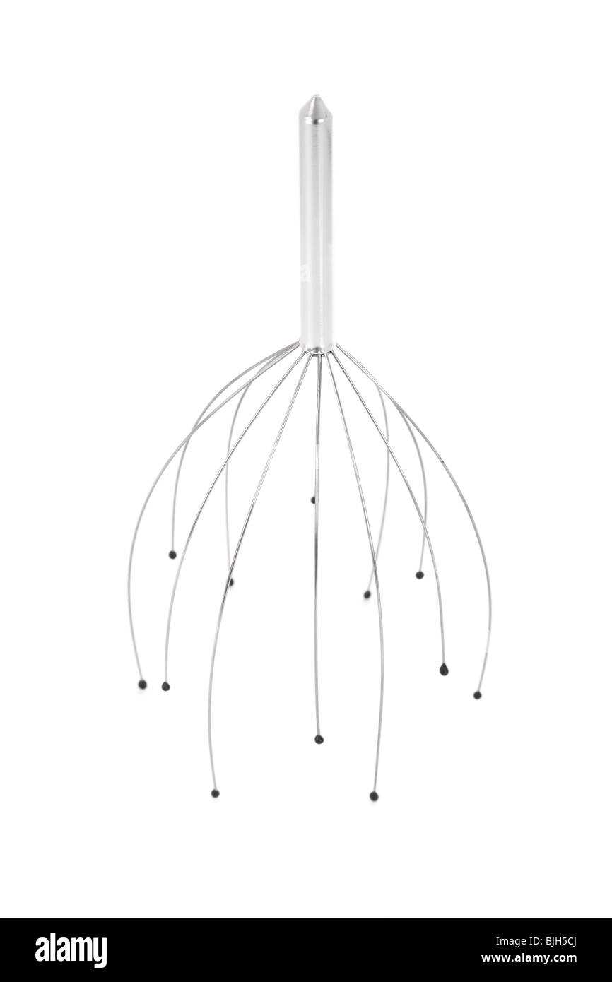 Metal head scratcher isolated on white background Stock Photo Alamy