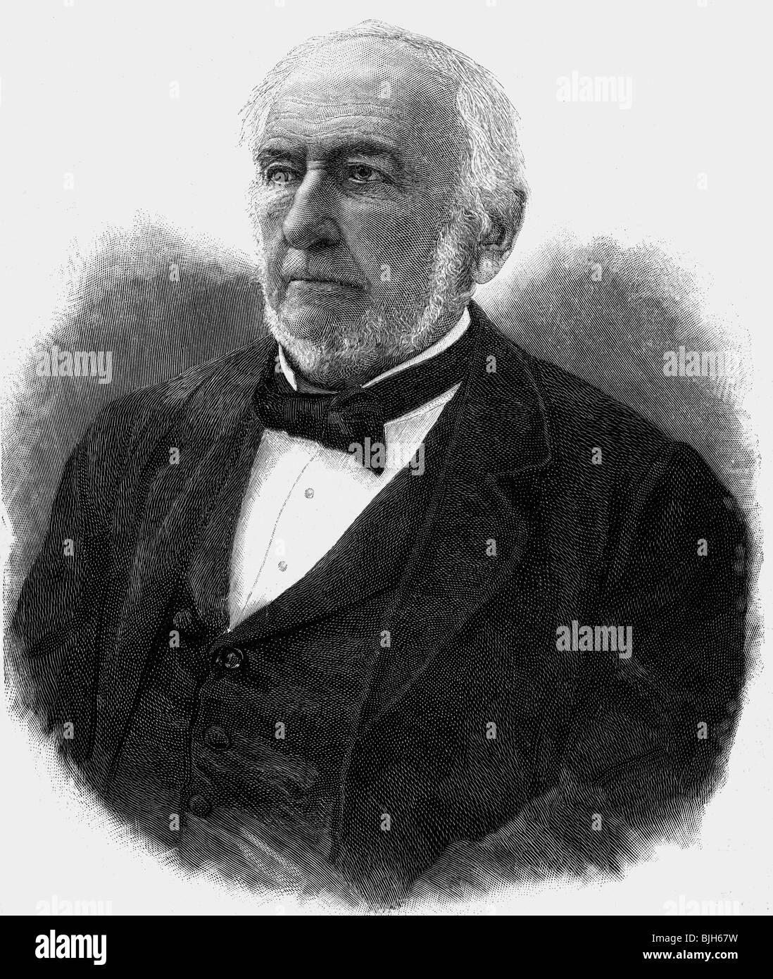 Gladstone, William Eward, 29.12.1809 - 19.5.1898, British politician (Lib.),portrait, wood engraving, 1898, , Stock Photo
