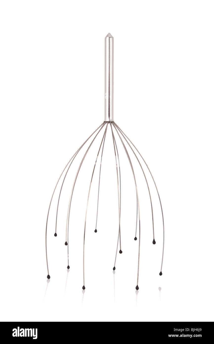 Metal head scratcher isolated on white background Stock Photo Alamy