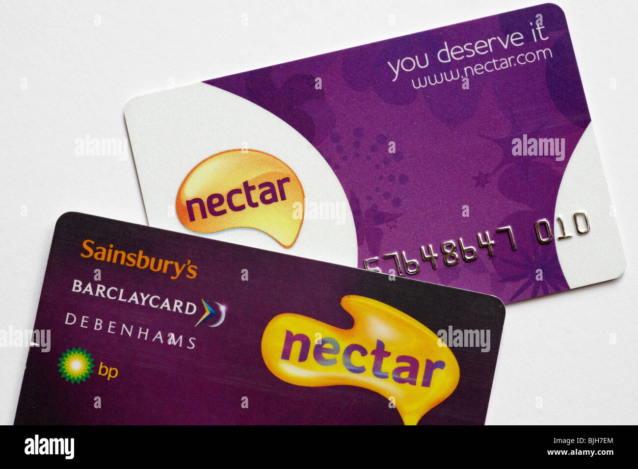Nectar card old and new style set on white background Stock Photo Alamy