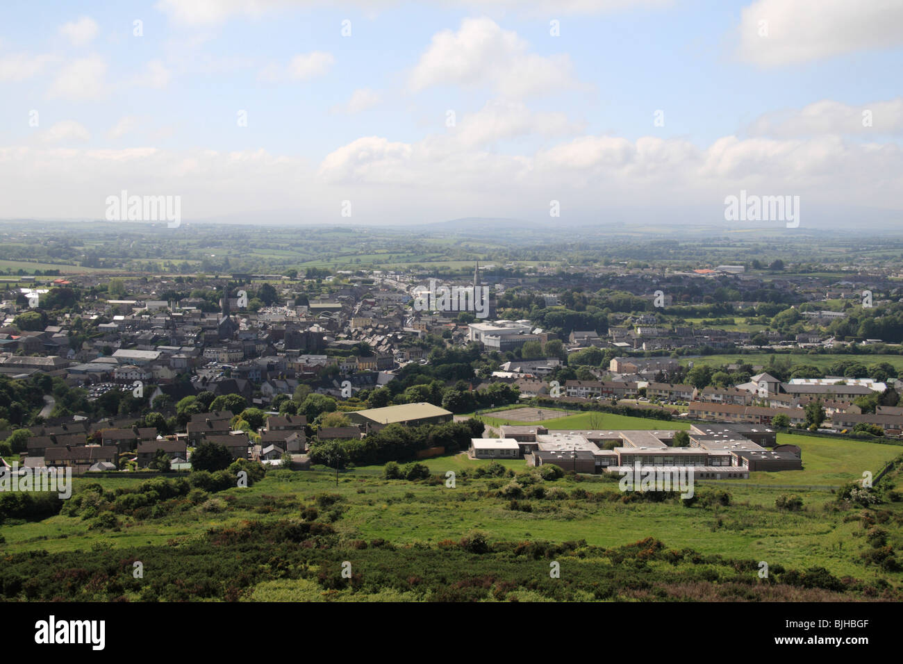 View of Enniscorthy from the Vinegar Hill Memorial to the 1798
