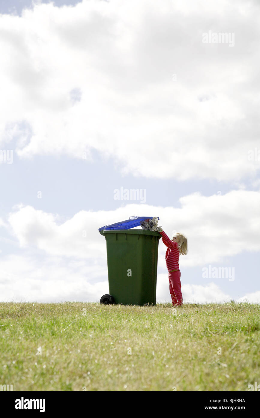 Child Throwing Rubbish Bin High Resolution Stock Photography and Images
