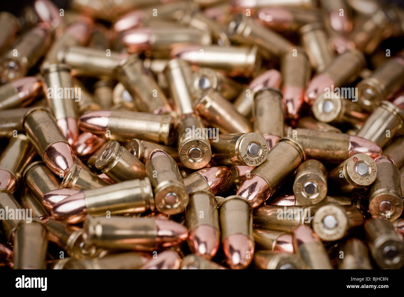 pile of 9mm bullets Stock Photo Alamy