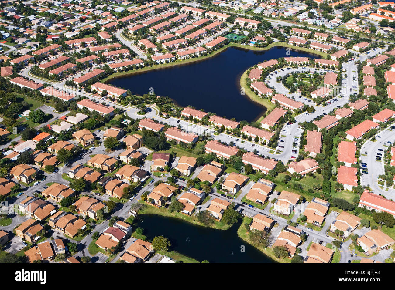 Aerial view of city Stock Photo