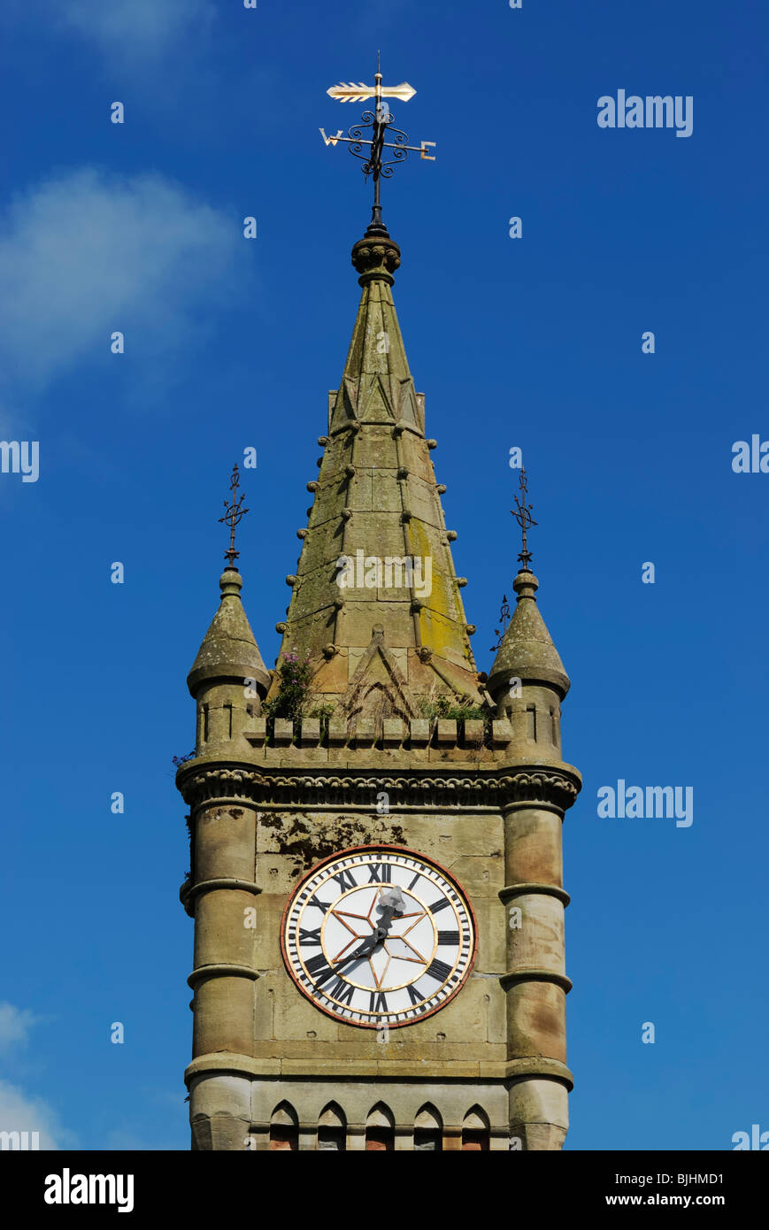 Clocktower, Machynlleth, Wales Stock Photo - Alamy