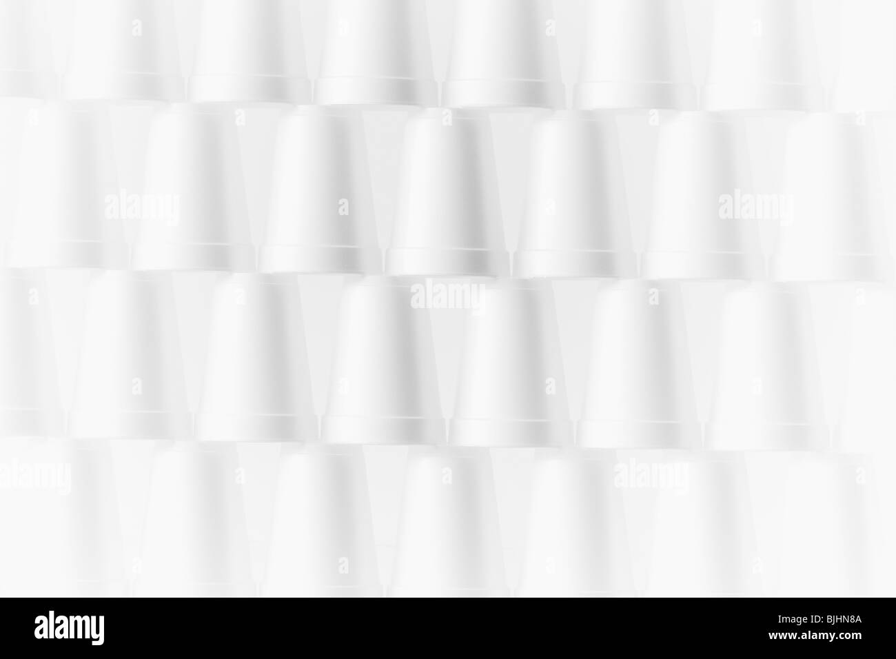 Stack of foam cups Stock Photo