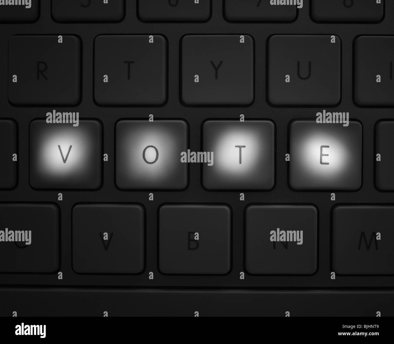 Keys on keyboard Stock Photo