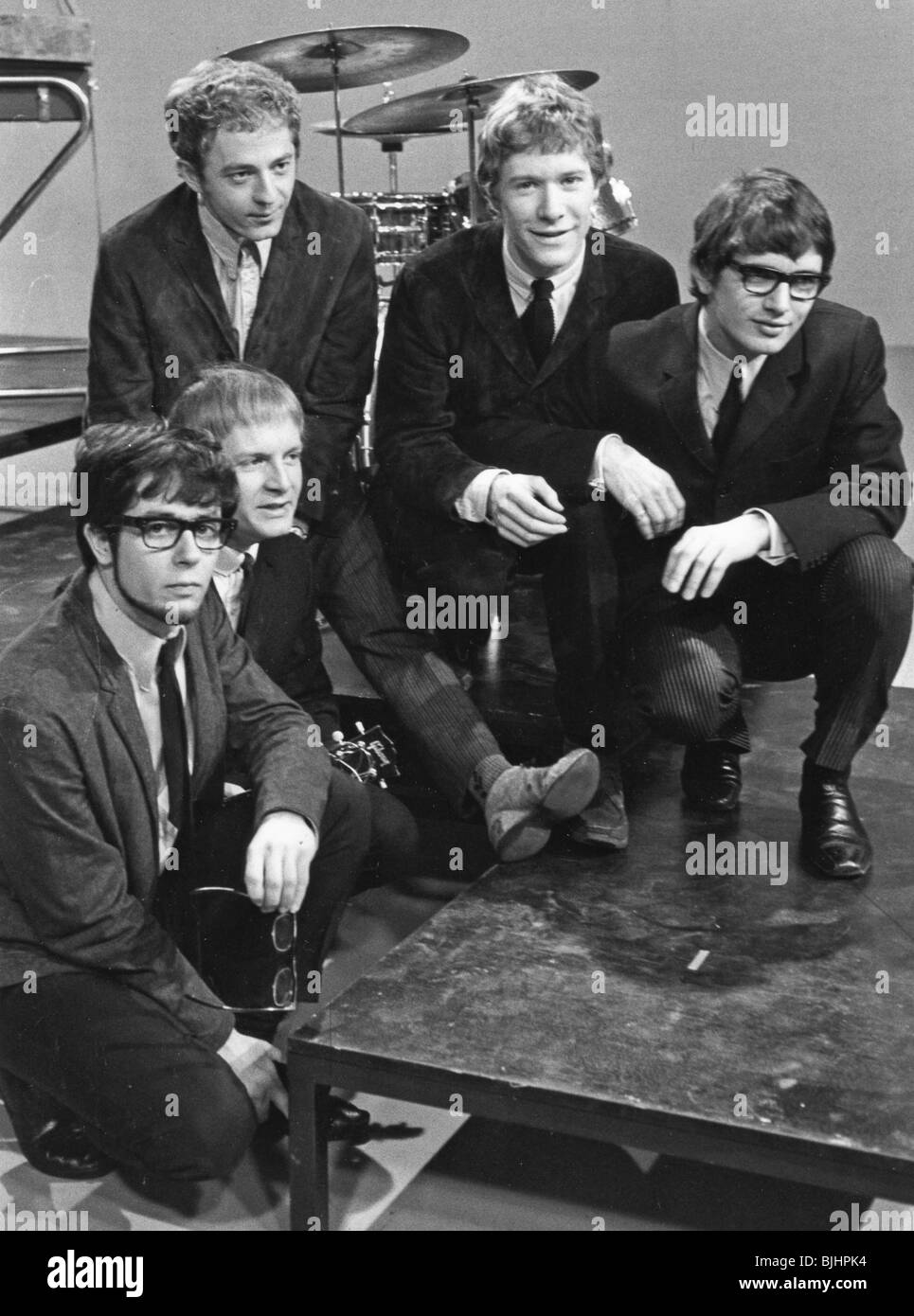 MANFRED MANN in August 1964 from l: Manfred Mann next to Mike Vickers, Mike Hugg, Paul Jones and Tom McGuinness Stock Photo