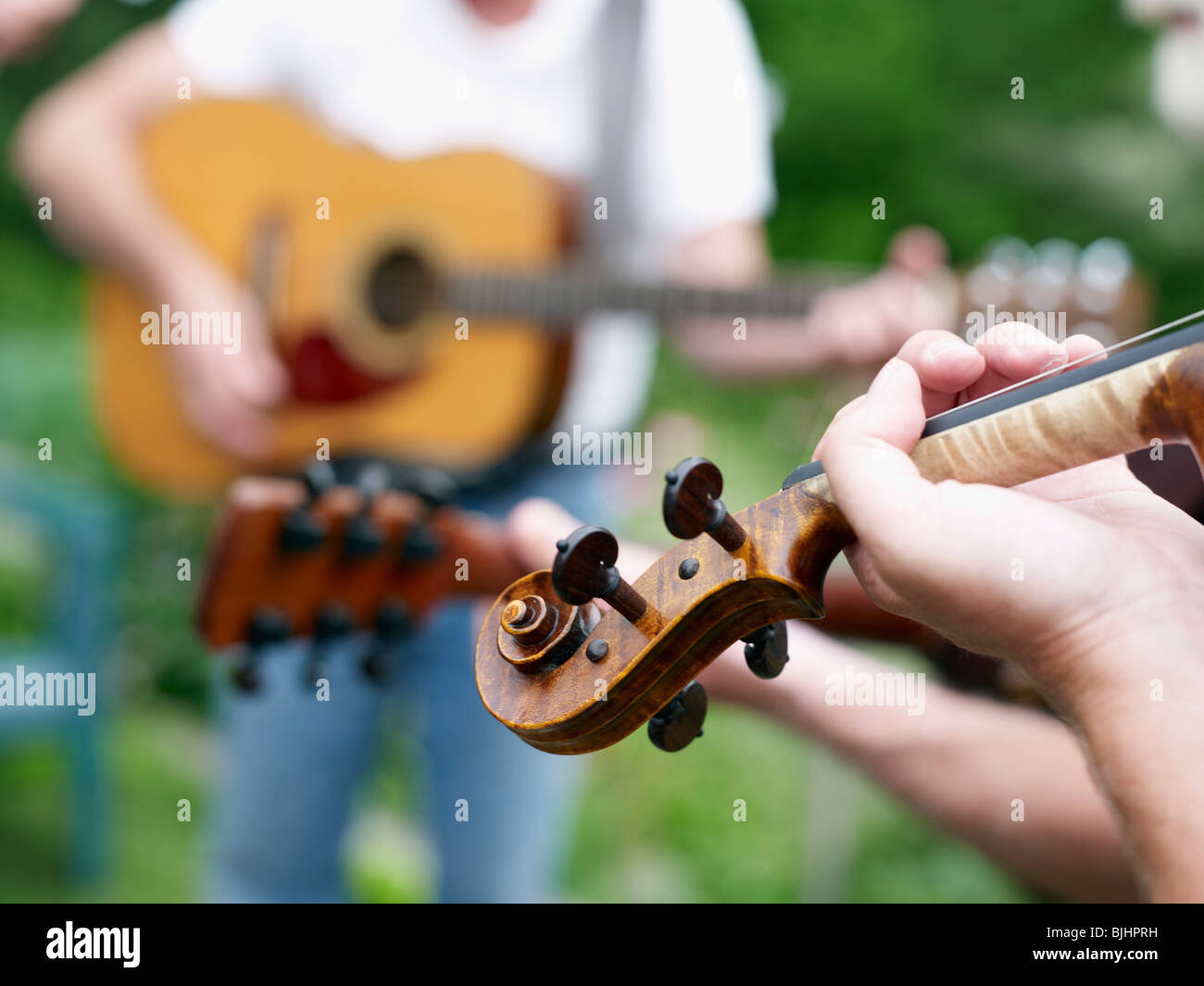 Outdoor musical performance Stock Photo