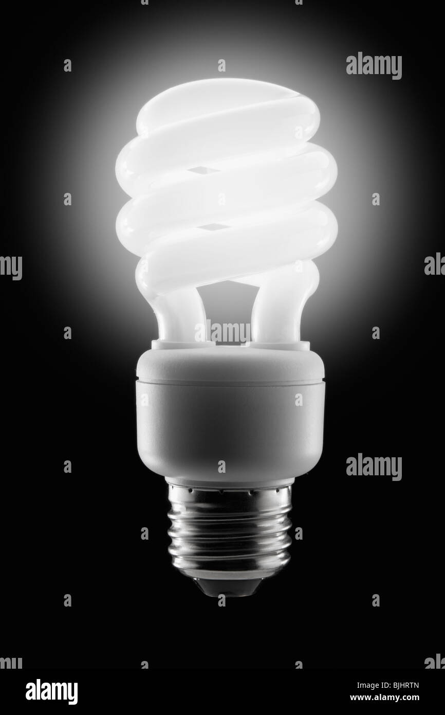 Compact fluorescent light bulb Stock Photo