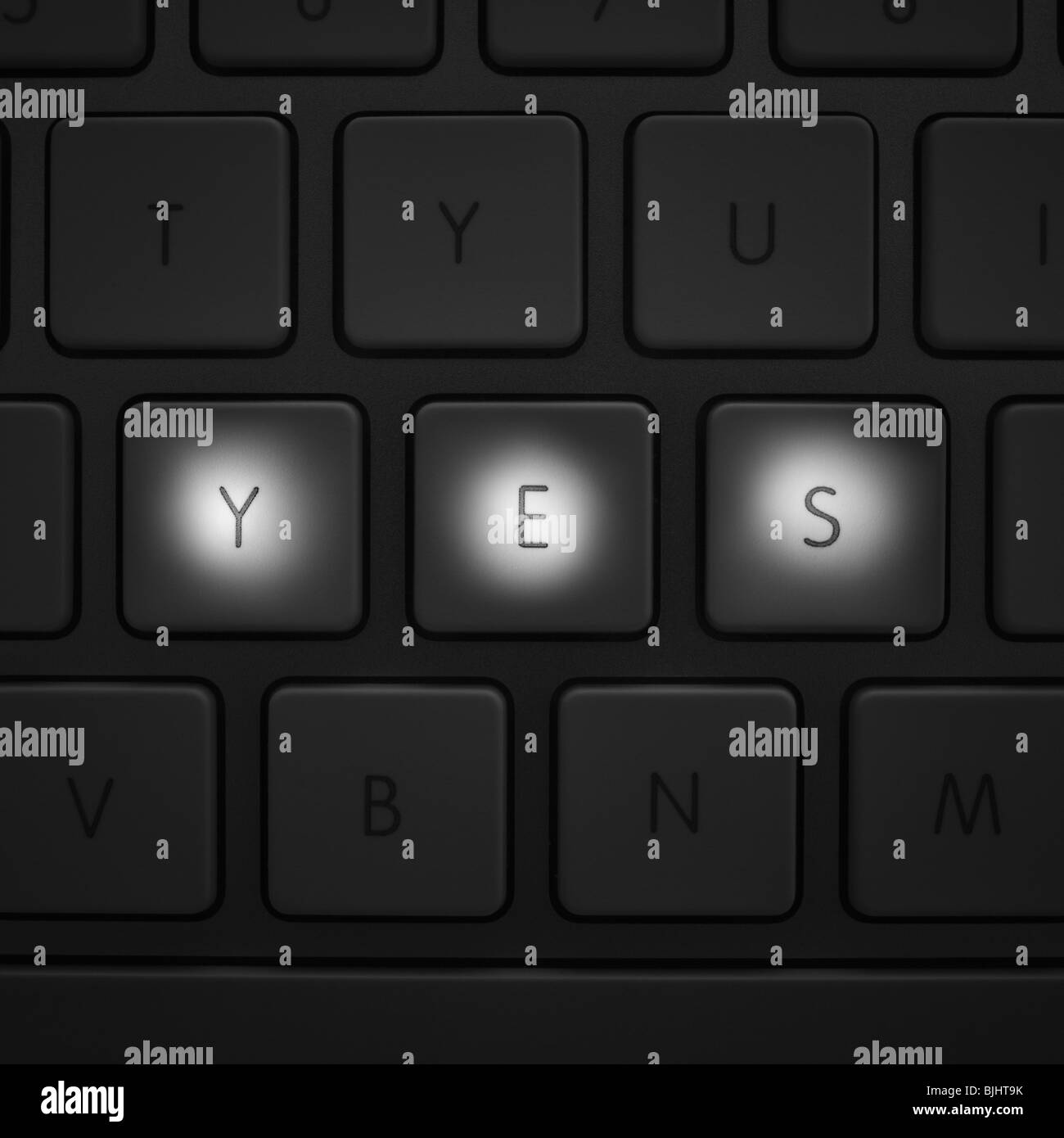 Keys on keyboard Stock Photo