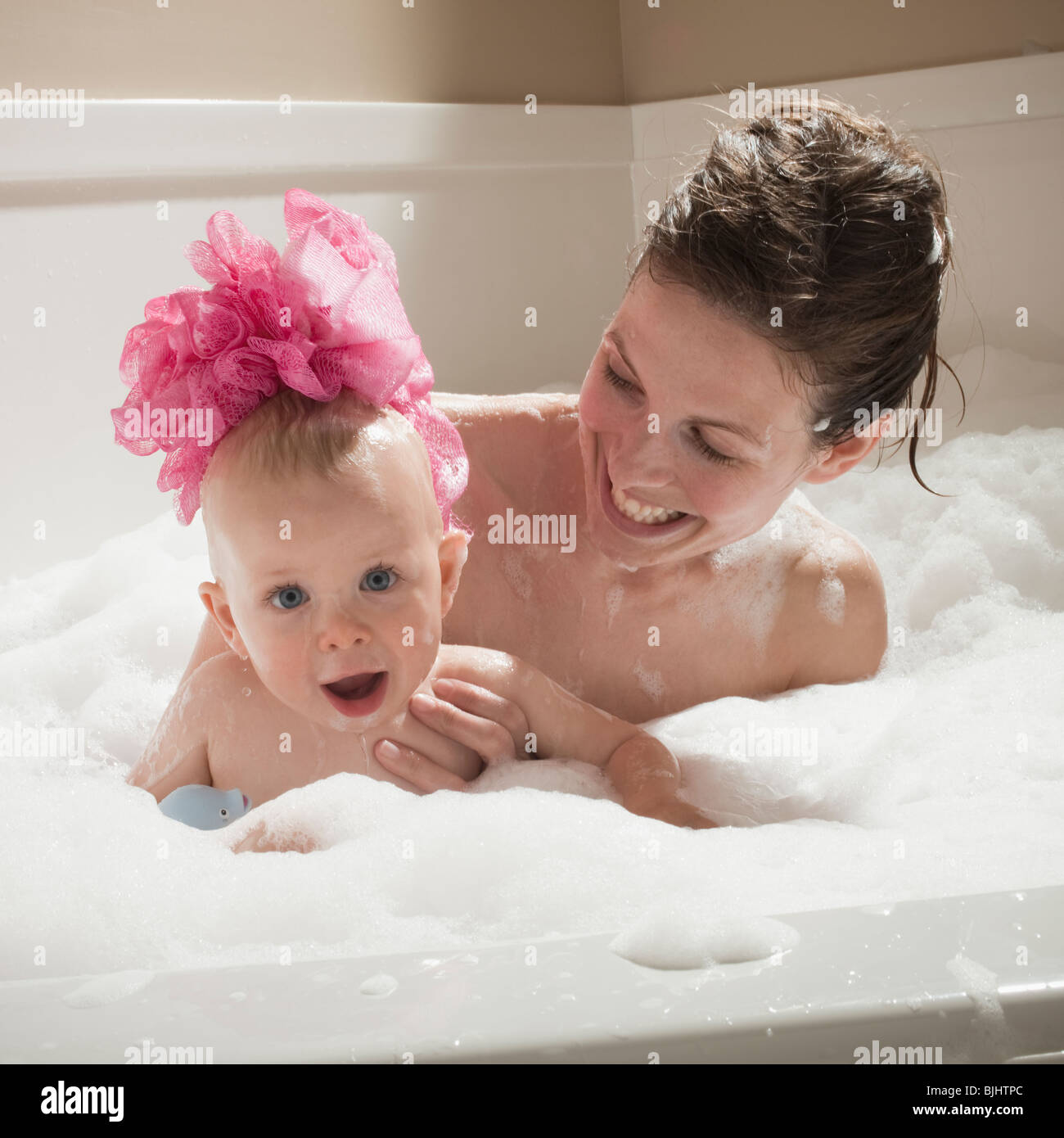 Mom And Baby Bath