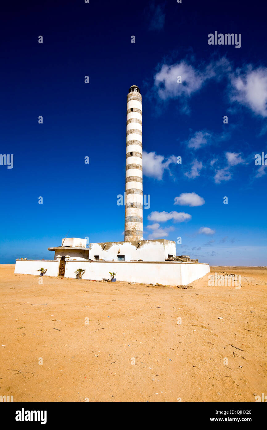 Western Sahara, Dakhla, Lighthouse. Stock Photo