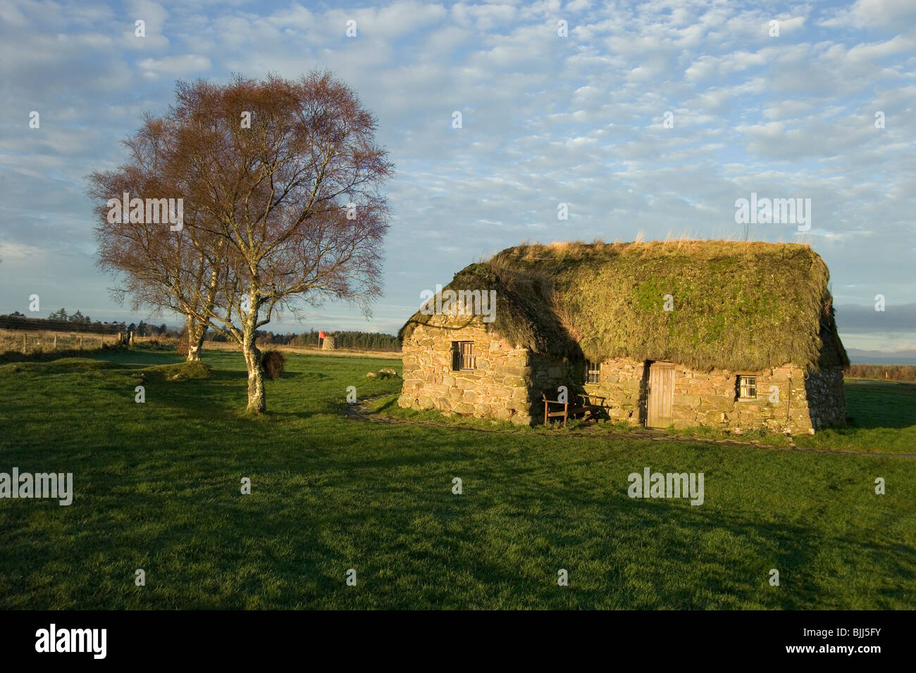 Leanach Cottage at Culloden battlefield Inverness NTS Stock Photo Alamy