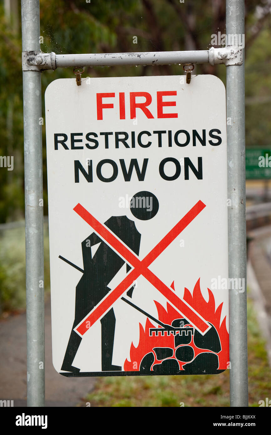 A fire restriction sign near Kinglake, one of the worst affected communities of the catastrophic