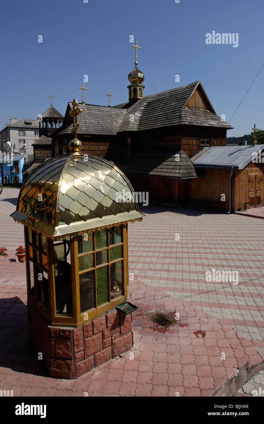 Chortkiv,Czortkow,wooden church of Dormition,1635,Podillia,Podillya,Western Ukraine Stock Photo