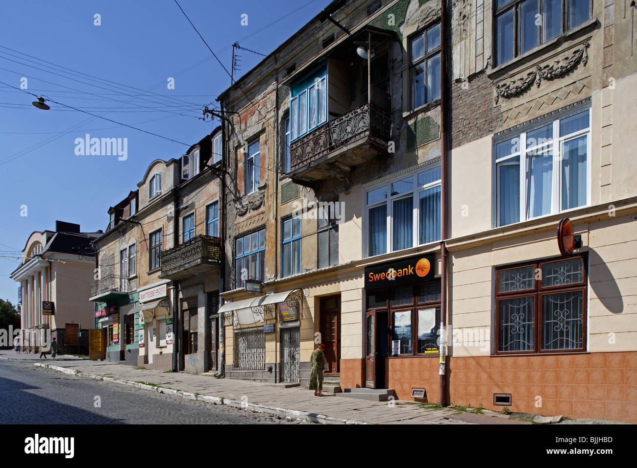 Chortkiv,Czortkow,town center,old town,typical buildings,Podillia,Podillya,Western Ukraine Stock Photo