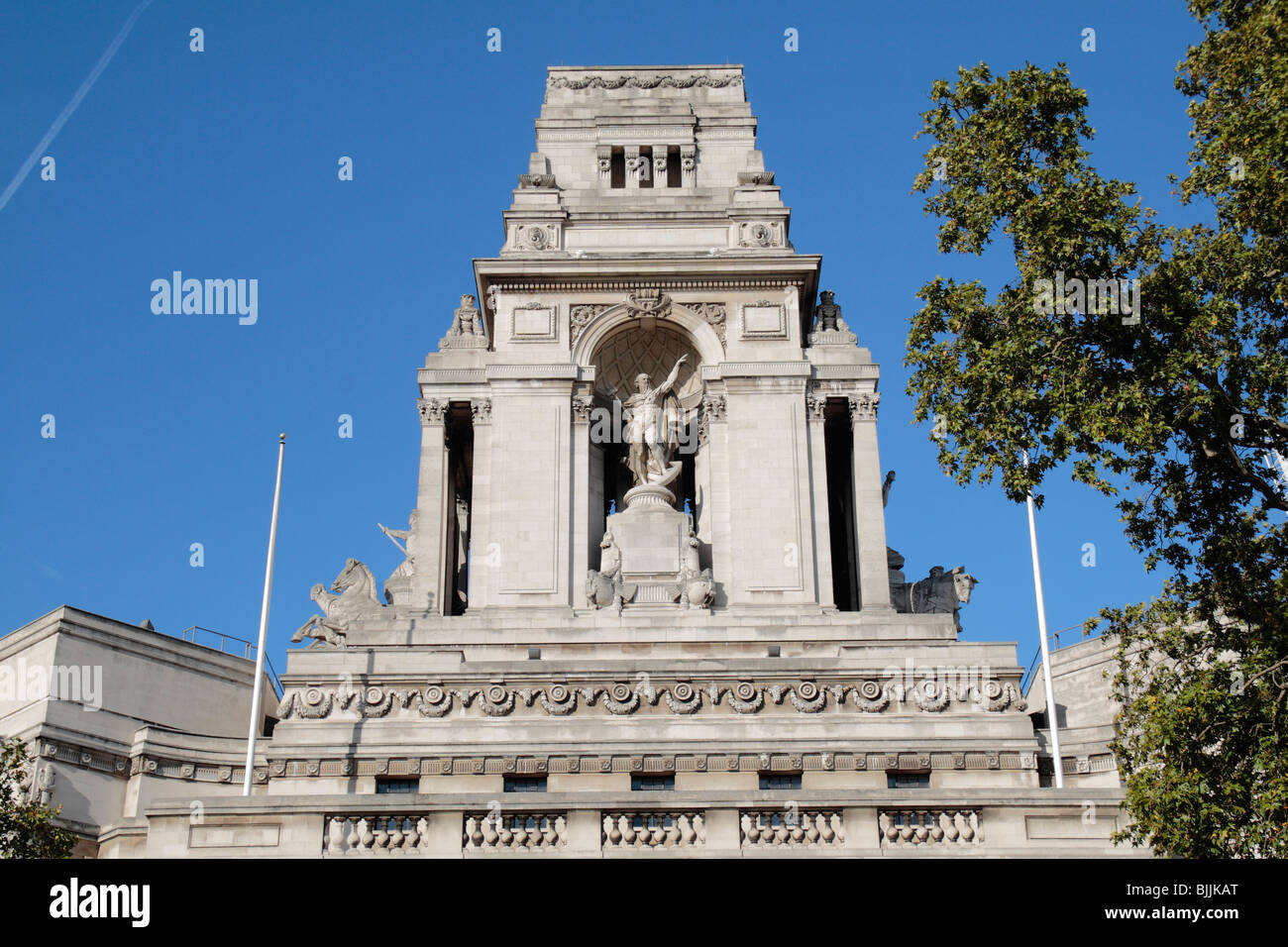 Upper section of the former Port of London Authority building on Trinity Square, London, UK. Stock Photo