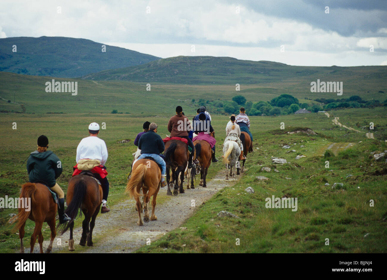 Horseback Riding in Ireland Stock Photo Alamy