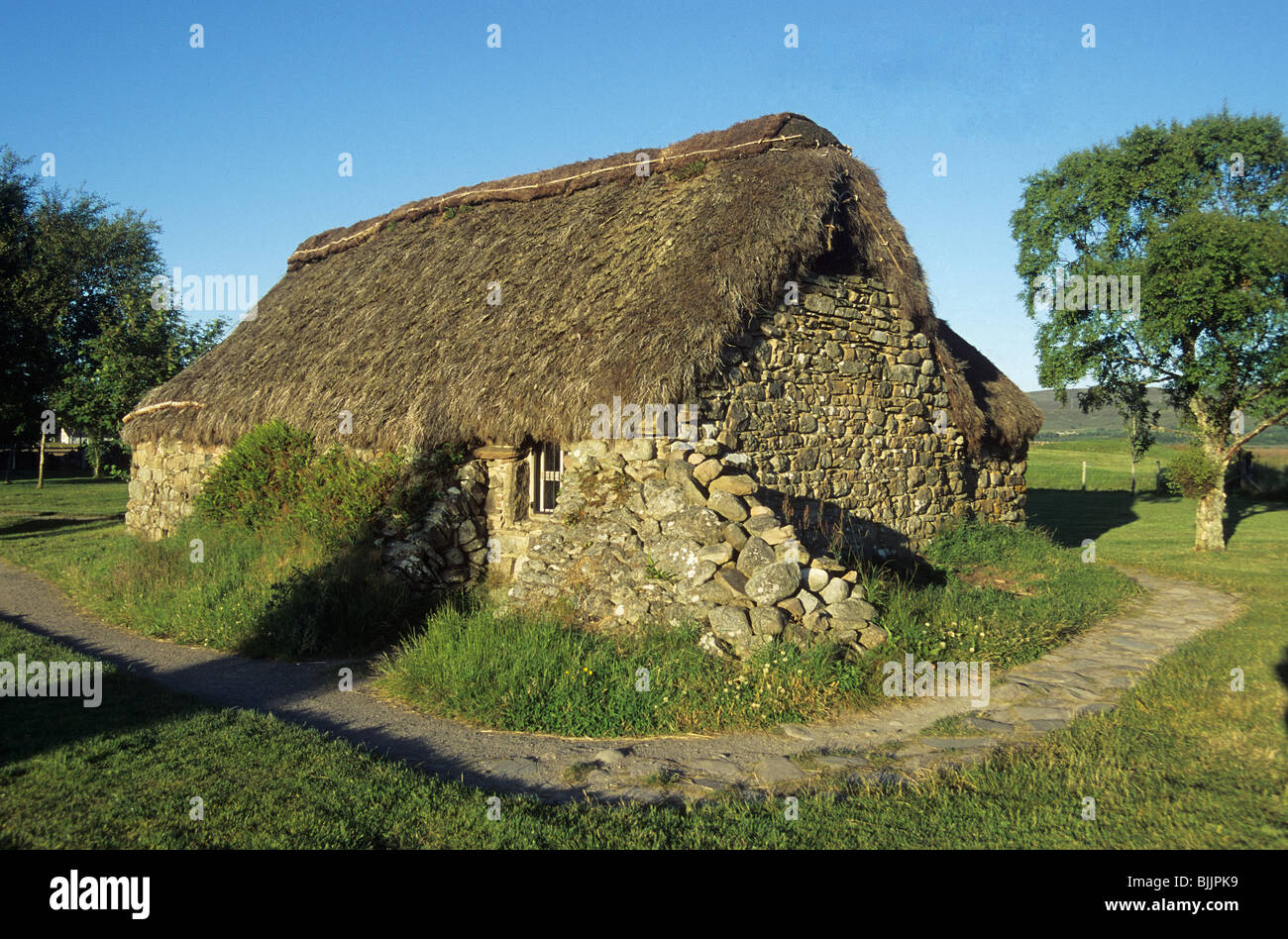 Leanach Cottage, Culloden Battlefield, Inverness Stock Photo