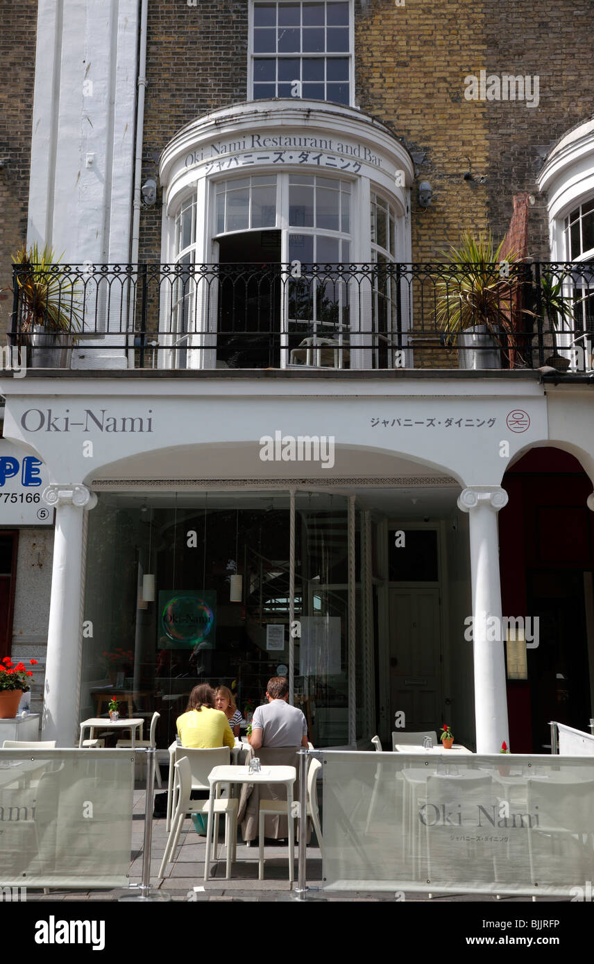 England, East Sussex, Brighton, New Road Pedestrian area, Oki Nami Japanese Restaurant. Stock Photo
