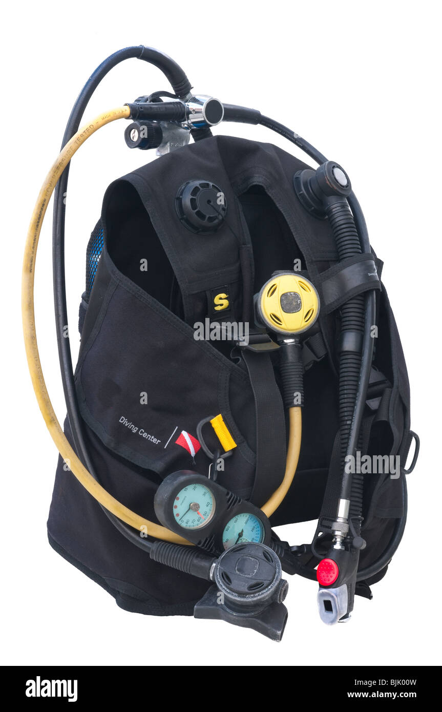 Set of Scuba Diving equipment isolated on white Stock Photo Alamy
