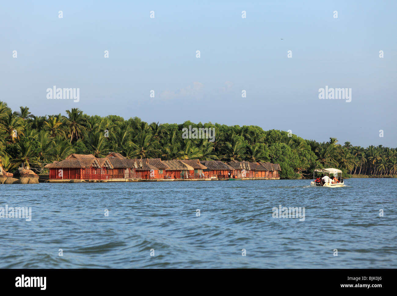 Hotel Isola di Cocco Resort on the Poovar River, backwater, Puvar, Kerala, South India, India, Asia Stock Photo