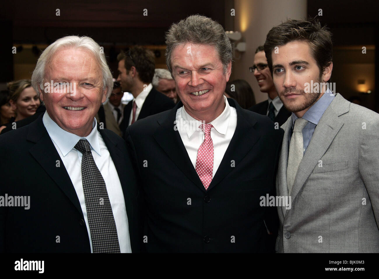 ANTHONY HOPKINS JOHN MADDEN & JAKE GYLLENHAAL PROOF PREMIERE. VENICE FILM F PALAZZO DEL CINEMA LIDO VENICE ITALY 05 Septemb Stock Photo