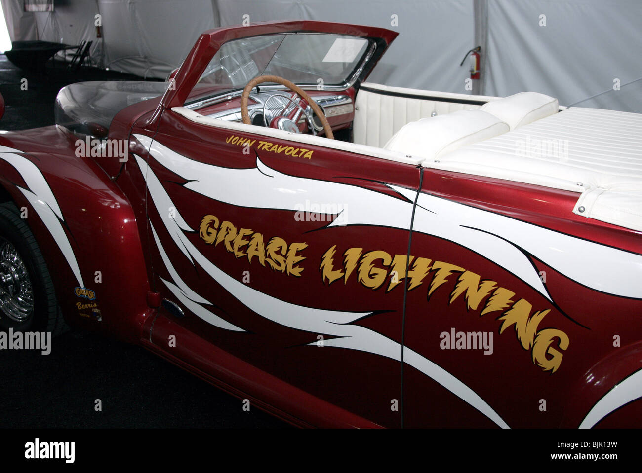GREASE 'GREASE LIGHTNING' 1946 FORD GEORGE BARRIS COLLECTION OF KU PETERSEN MUSEUM LOS ANGELES USA 13 May 2005 Stock Photo