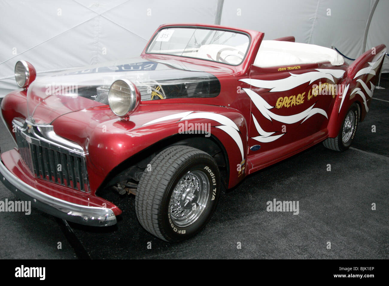 GREASE 'GREASE LIGHTNING' 1946 FORD GEORGE BARRIS COLLECTION OF KU PETERSEN MUSEUM LOS ANGELES USA 13 May 2005 Stock Photo