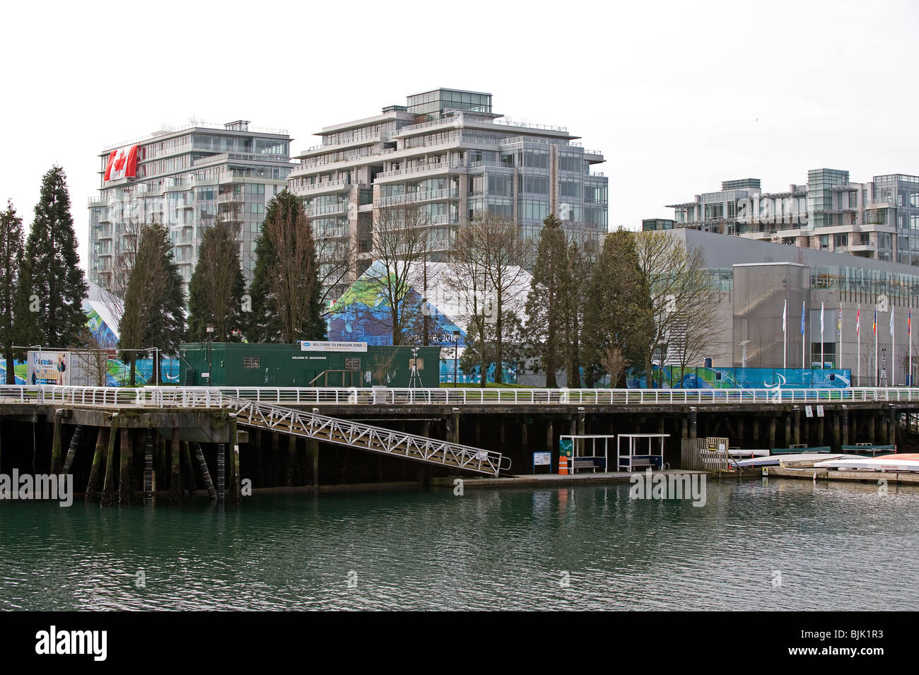 Olympic village of the 2010 Winter Games in False Creek, Vancouver BC Canada Stock Photo