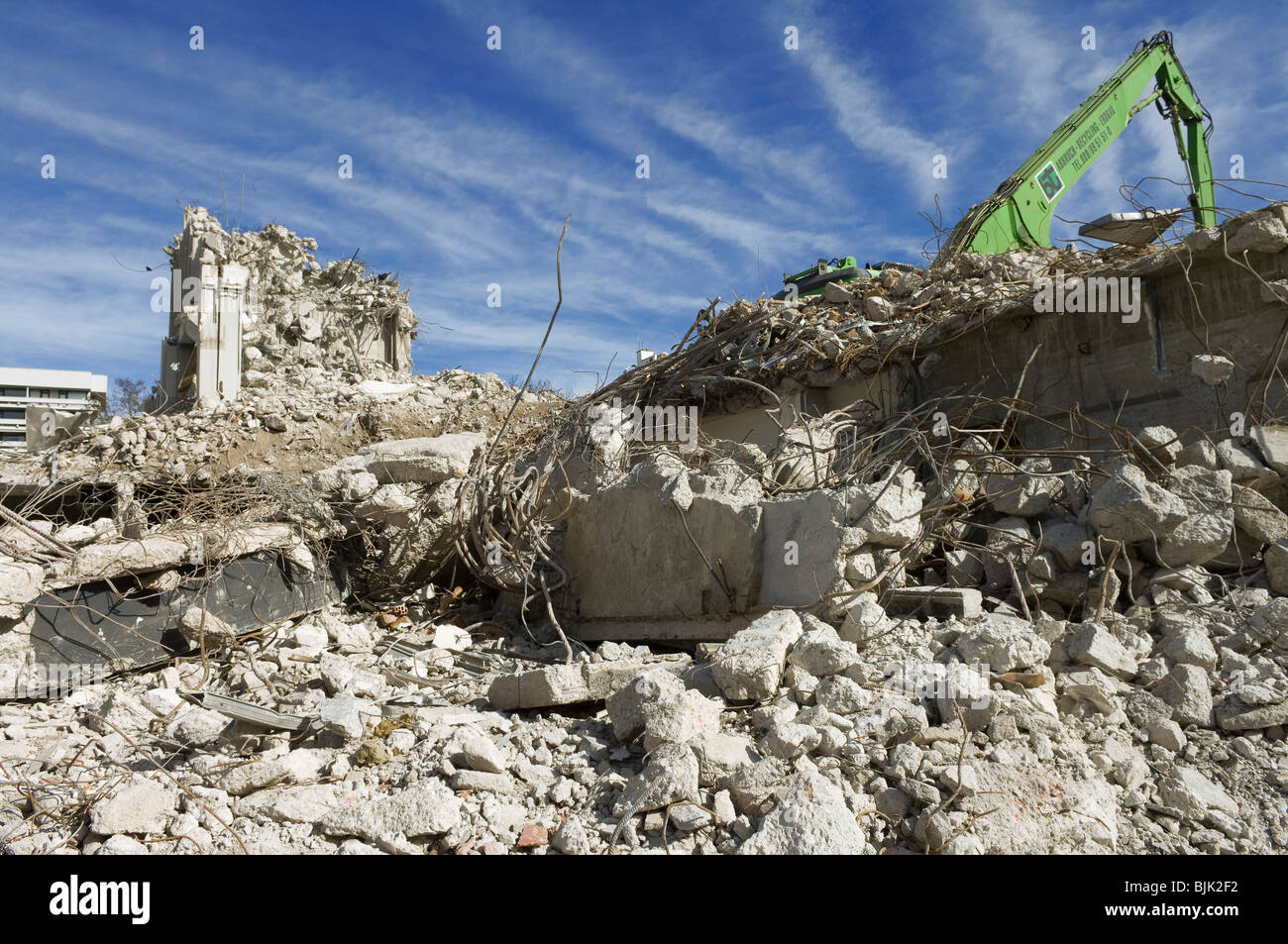 Ruins from the demolition of a post office building, Angererstrasse 9, economic crisis, Munich, Bavaria, Germany, Europe Stock Photo