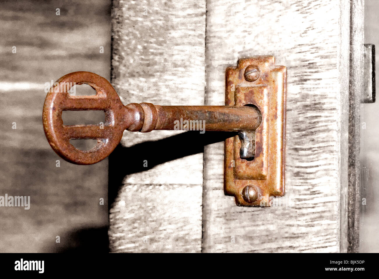 Antique Cabinet Lock And Key Stock Photo 28695570 Alamy