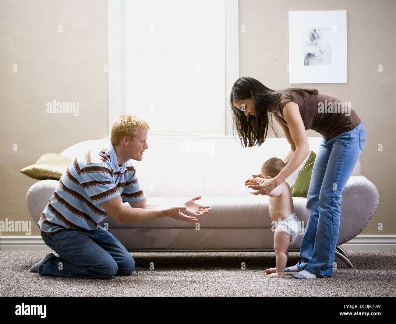 teaching baby to walk