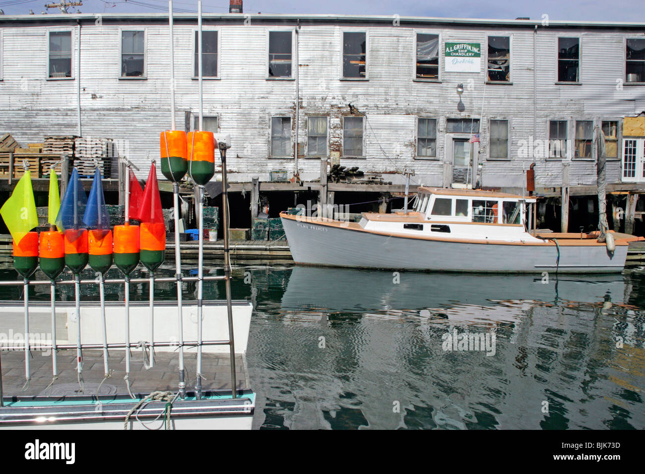 Fishing fleet lobster boats, Portland, Maine, New England, USA Stock