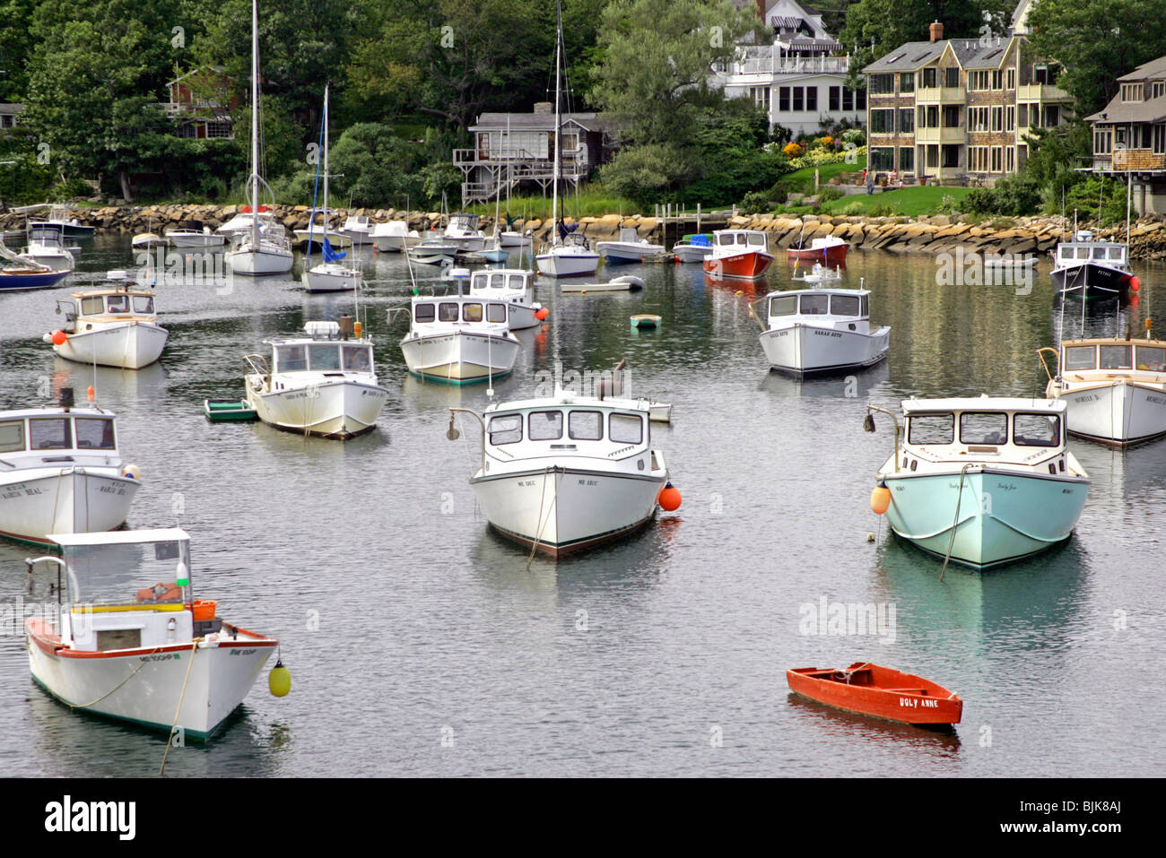 Fishing boats, Perkins Cove, Ogunquit, Maine, New England, USA Stock