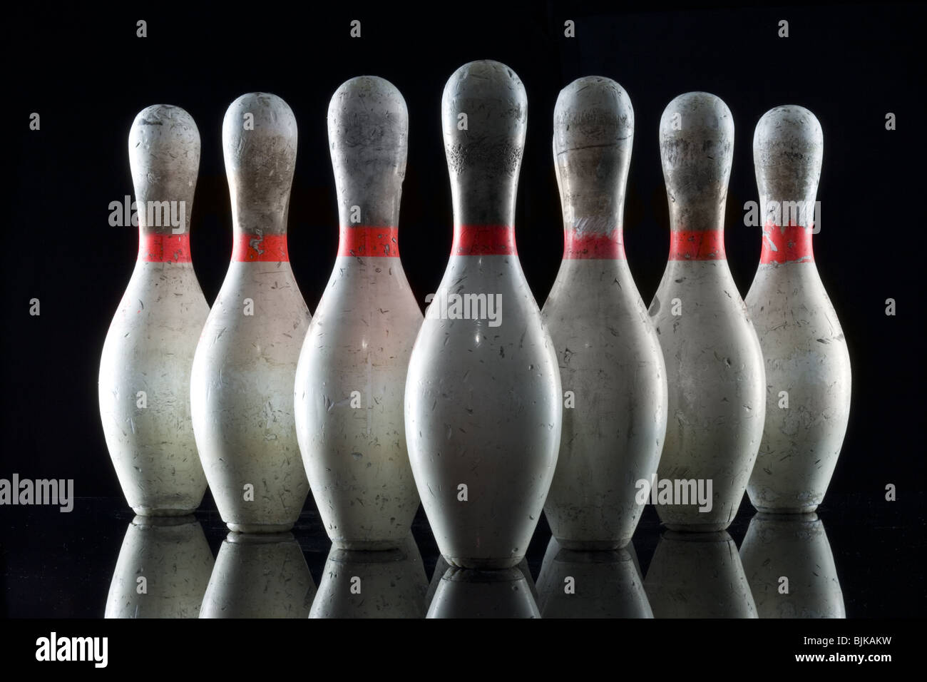 Bowling pins Stock Photo